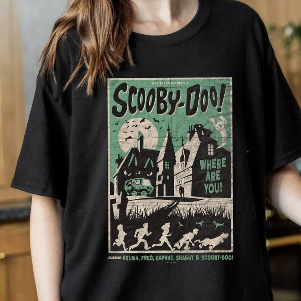 Scooby-Doo Mystery Incorporated Scary House Movie Poster T-Shirt Women Men